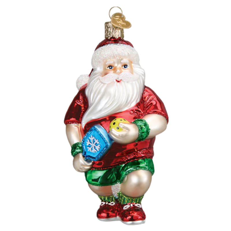 Old World Christmas Pickleball Santa Ornament