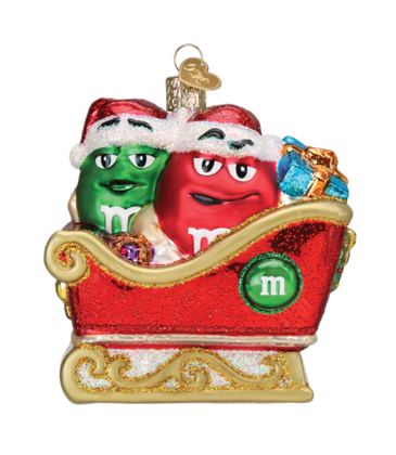 Old World Christmas M&M's in Sleigh Ornament