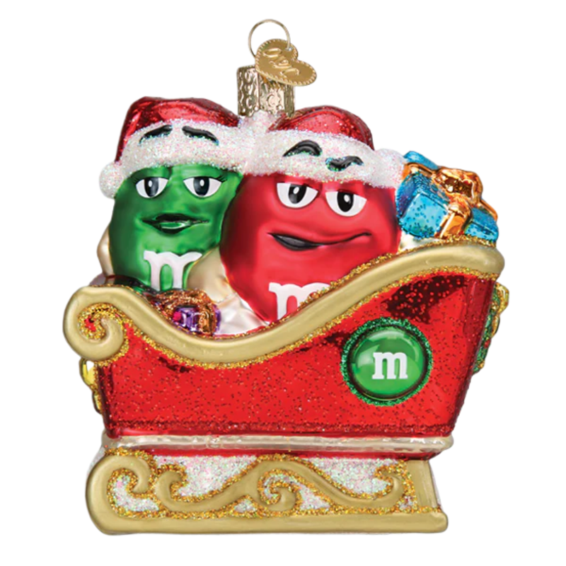 Old World Christmas M&M's in Sleigh Ornament