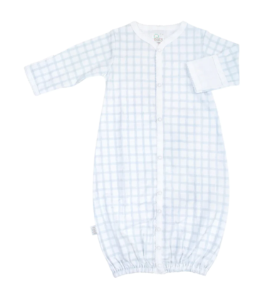 Paty Paty Blue Gingham Pima Converter Gown