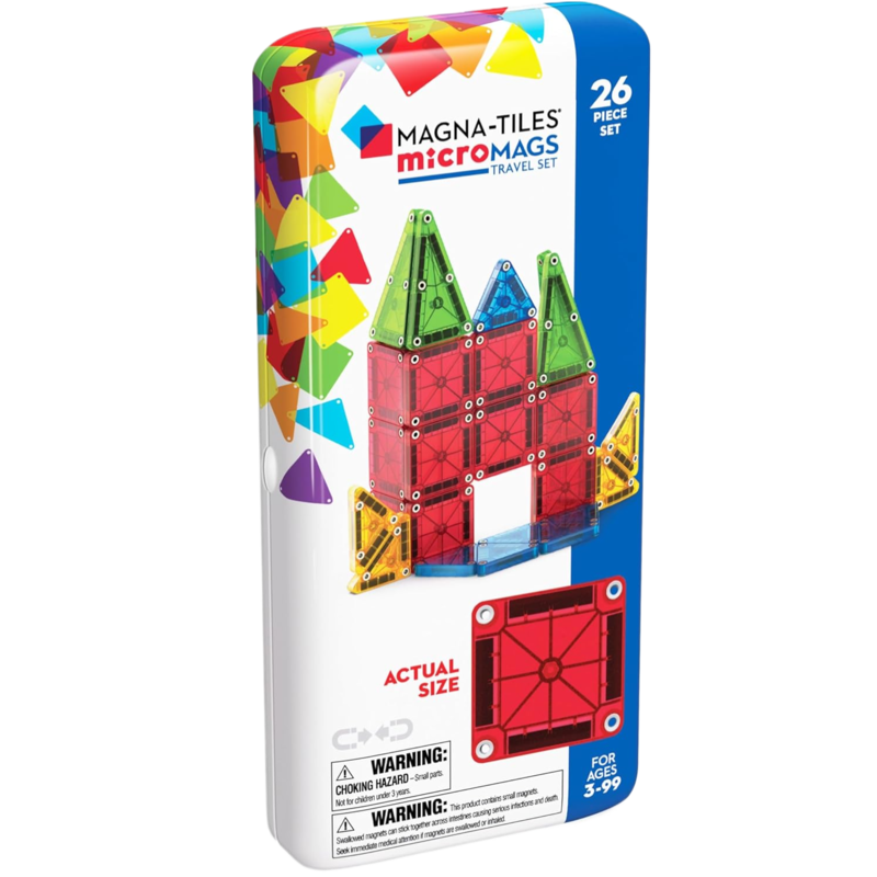MAGNA-TILES microMAGS 26-Piece Travel Set