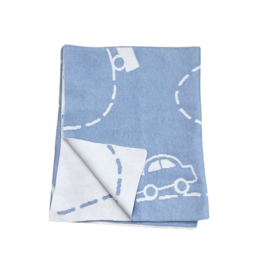 Luigi Luigi Sky Blue Car & Truck on Road Blanket