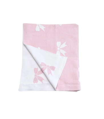 Luigi Luigi Pink Bows & Polka Dots Blanket
