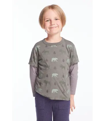 Chaser Chaser Bear & Moose LS Tee