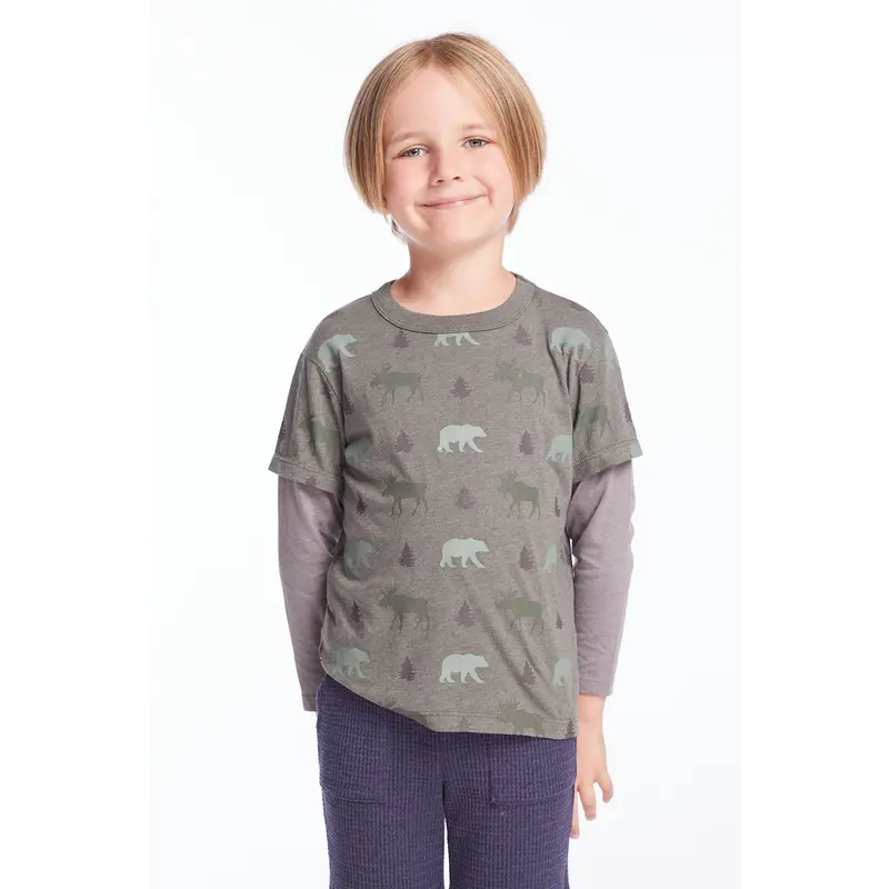 Chaser Chaser Bear & Moose LS Tee