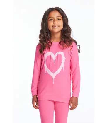 Chaser Chaser Graffiti Heart Pullover