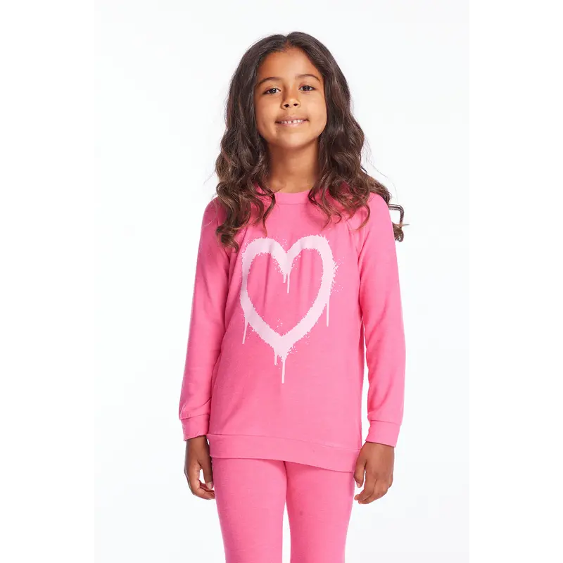 Chaser Chaser Graffiti Heart Pullover