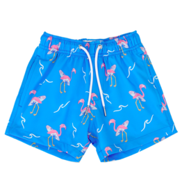 Bermies Surfing Flamingo Swim Trunks