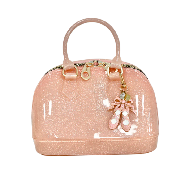 Carrying Kind Carrying Kind Cate Light Pink Sparkle Purse w/ Tiny Dancer Charm