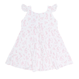 Nella Pima Nella Pima Pink Bunny Toile Ruffle Dress