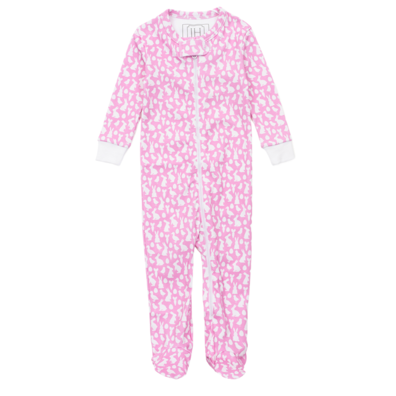 Lila + Hayes Lila + Hayes Parker Zipper Pajama - Easter Time Pink