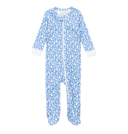 Lila + Hayes Lila + Hayes Parker Zipper Pajama - Easter Time Blue