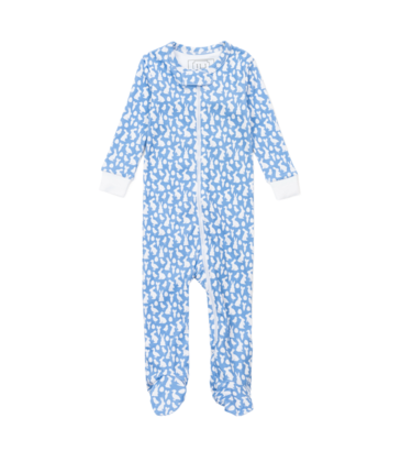 Lila + Hayes Lila + Hayes Parker Zipper Pajama - Easter Time Blue