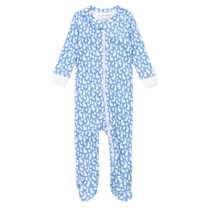 Lila + Hayes Lila + Hayes Parker Zipper Pajama - Easter Time Blue