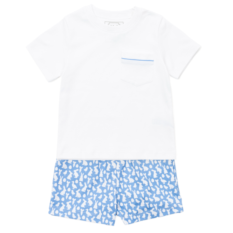 Lila + Hayes Lila + Hayes Walker Short Set - Easter Time Blue