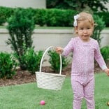 Lila + Hayes Lila + Hayes Parker Zipper Pajama - Easter Time Pink