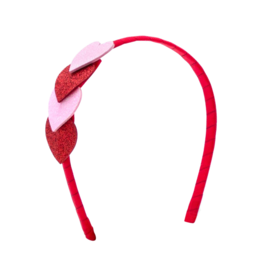 Wee Ones Wee Ones Valentine Overlapping Hearts Glitter Headband