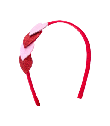 Wee Ones Wee Ones Valentine Overlapping Hearts Glitter Headband