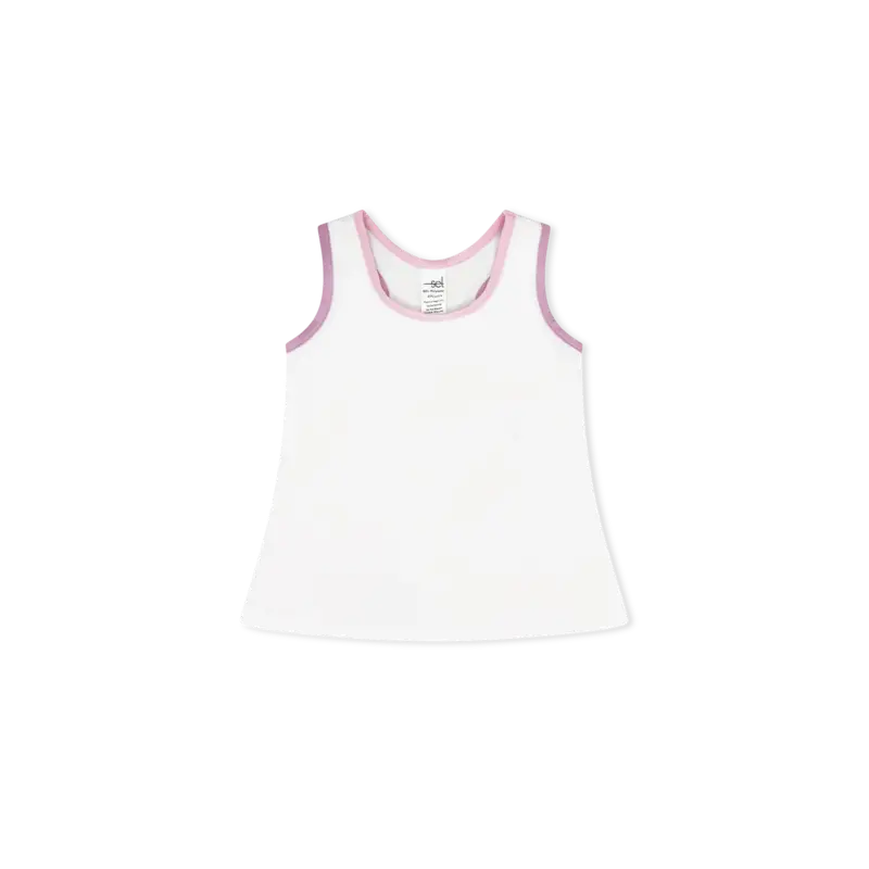 Set Athletics Set Athletics Riley Tank - Pure Coconut/Cotton Candy Pink/Petal Purple
