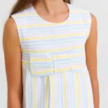 The Beaufort Bonnet Company TBBC Sleeveless Darcy Dress - Siesta Key Seersucker