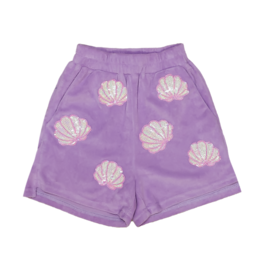 Belle Cher Belle Cher Lavender Terry Cloth Seashell Shorts