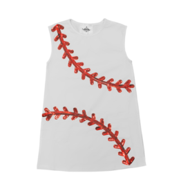 Belle Cher Belle Cher White Baseball Dress