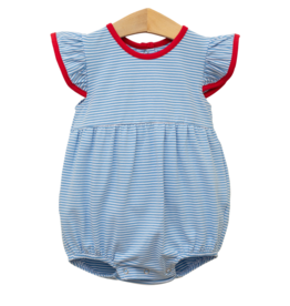 Trotter Street Kids Trotter Street Kids Lucy Bubble - Cornflower Stripe/Red
