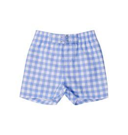 RuggedButts RuggedButts Periwinkle Blue Gingham Swim Trunks