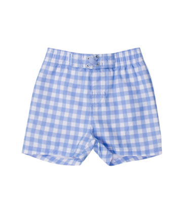 RuggedButts RuggedButts Periwinkle Blue Gingham Swim Trunks