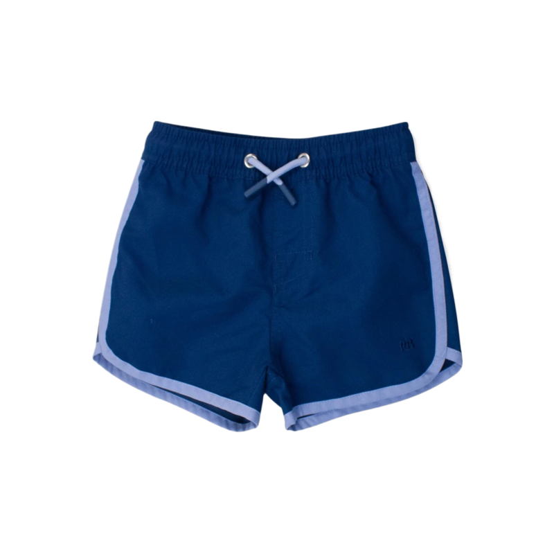 RuggedButts RuggedButts Navy Dolphin Hem Swim Trunks