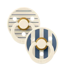 Bibs Bibs Studio Colour 2 Pack Pin - Ivory/Steel Blue Mix