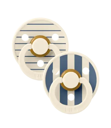 Bibs Bibs Studio Colour 2 Pack Pin - Ivory/Steel Blue Mix