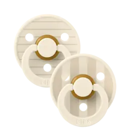 Bibs Bibs Studio Colour 2 Pack Pin - Ivory/Vanilla Mix