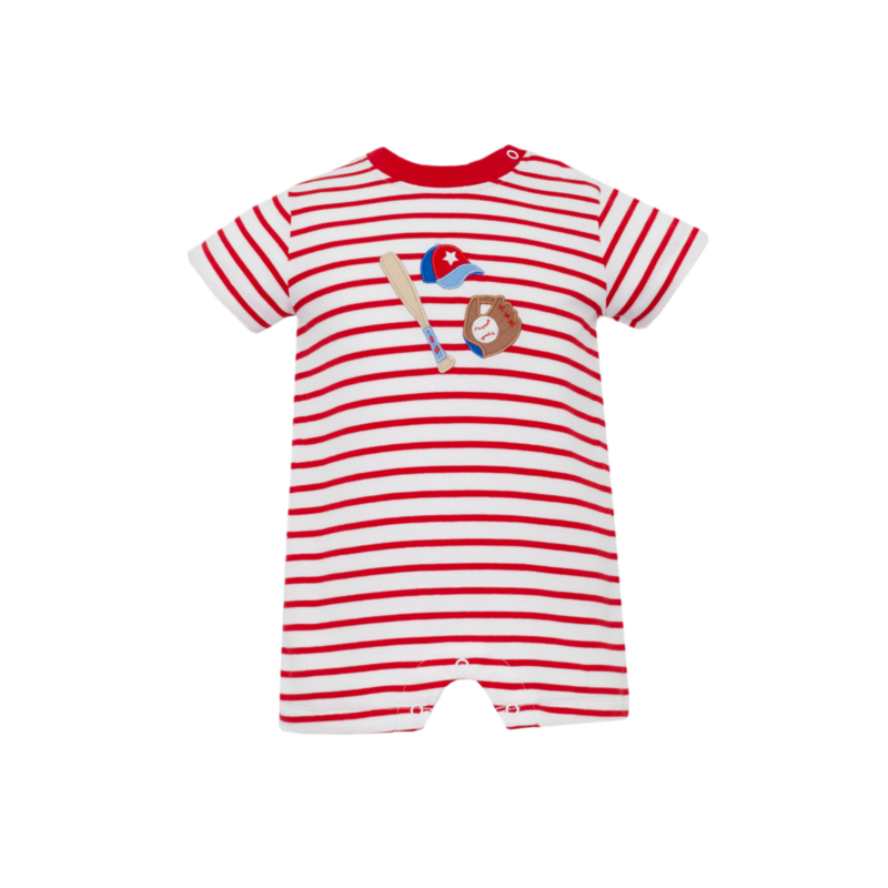 Claire & Charlie Claire & Charlie Baseball Romper
