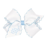 Wee Ones Wee Ones Medium Millennium Blue Gingham Bunny Bow
