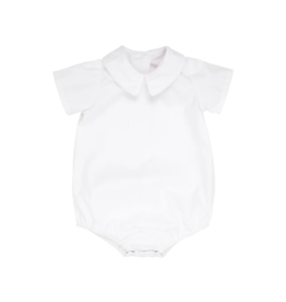 The Beaufort Bonnet Company TBBC SS Peter Pan Collar Onesie - White