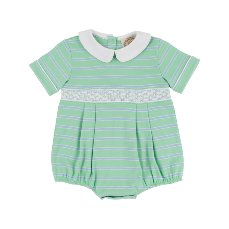 The Beaufort Bonnet Company TBBC Smocked Bradford Bubble - GBG/BSB/WAW Stripe