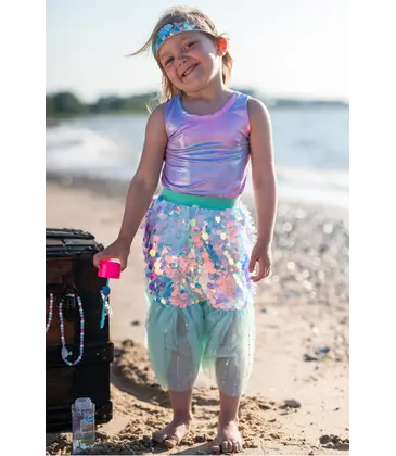 Great Pretenders Great Pretenders Bling Bling Mint Mermaid Skirt & Hairclip Set