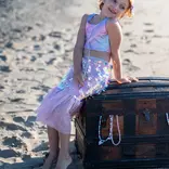 Great Pretenders Great Pretenders Bling Bling Pink Mermaid Skirt & Hairclip Set