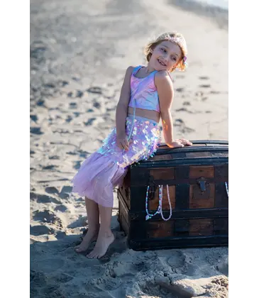 Great Pretenders Great Pretenders Bling Bling Pink Mermaid Skirt & Hairclip Set