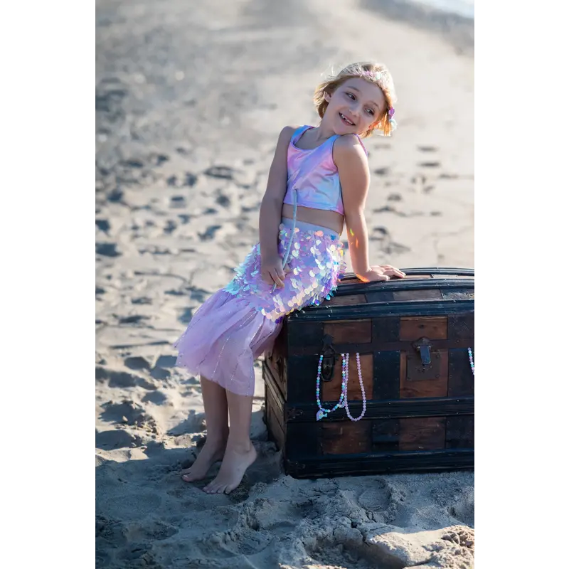 Great Pretenders Great Pretenders Bling Bling Pink Mermaid Skirt & Hairclip Set