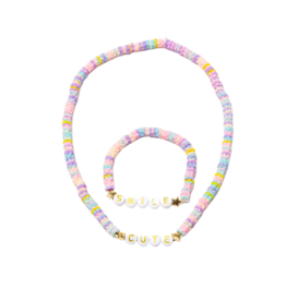 Great Pretenders Great Pretenders Cute Smile Necklace & Bracelet Set