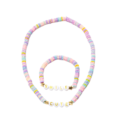 Great Pretenders Great Pretenders Cute Smile Necklace & Bracelet Set