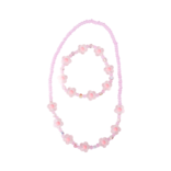 Great Pretenders Great Pretenders Pink Crystal Blooms Necklace & Bracelet Set