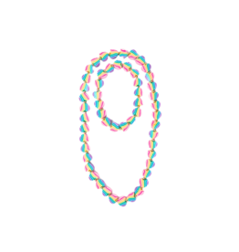 Great Pretenders Great Pretenders Heart of Many Colours Necklace & Bracelet Set