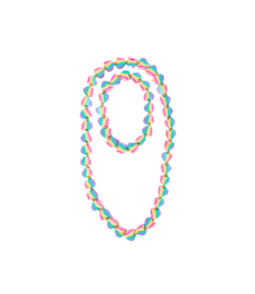 Great Pretenders Great Pretenders Heart of Many Colours Necklace & Bracelet Set