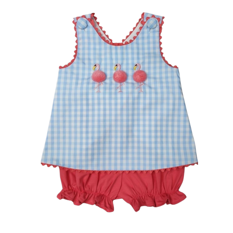 Whimsy Bay Kids Whimsy Bay Kids Flamingo Fluff Bloomer Set