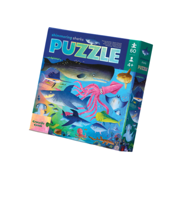Crocodile Creek 60pc Foil Puzzle - Shimmering Sharks