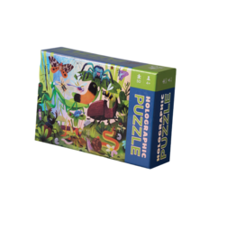 Crocodile Creek 50pc Holographic Puzzle - Backyard Bugs