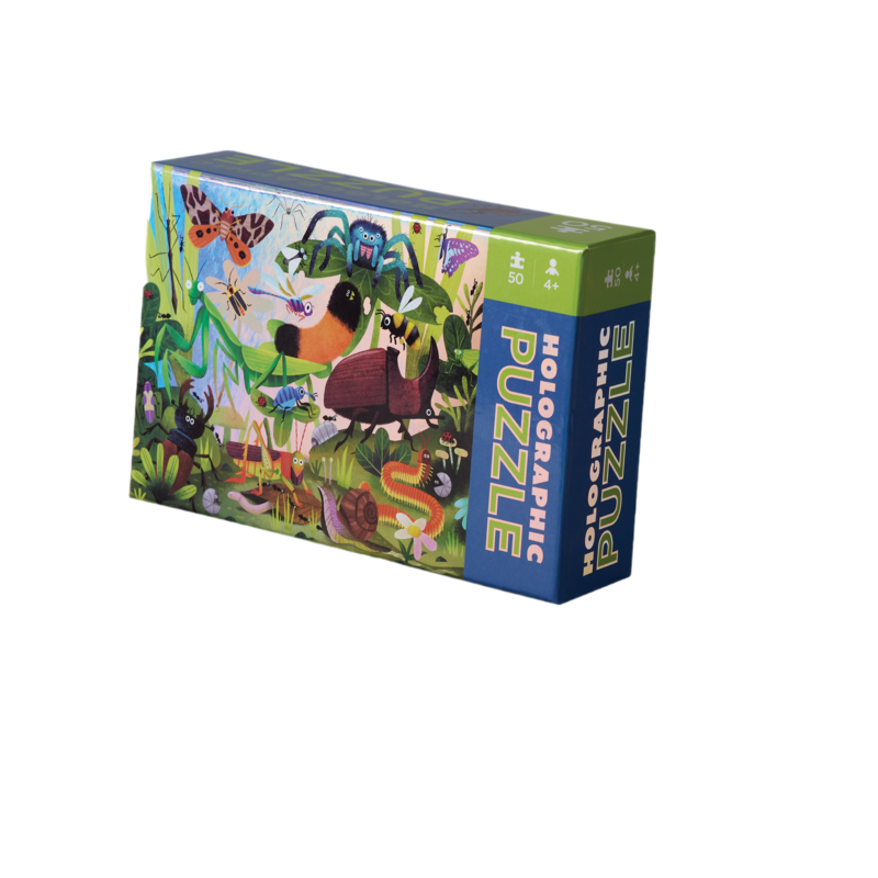 Crocodile Creek 50pc Holographic Puzzle - Backyard Bugs